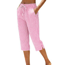 Pants for Women Casual Pants Straight Leg Elastic Waist-Pink M