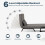 Westwood Versatile Convert Single Sofa Bed 4-in-1 6-Position 85 Sleeper Recliner Grey 5