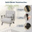 Westwood Versatile Convert Single Sofa Bed 4-in-1 6-Position 85 Sleeper Recliner L-Grey 7