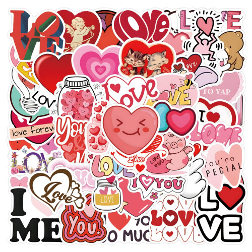Pegatinas de vinilo con forma de corazón 55LOVE 2