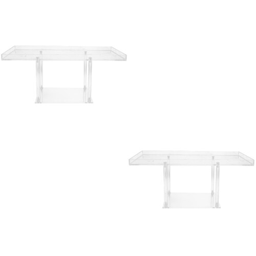 2Pcs Acrylic Display Riser Stands Transparent Home Storage Organizer 1