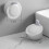Wall Mounted Soap Dispenser with Self Adhesive Base, 350 ml Capacity for Kitchen Sink, White 2