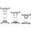 Clear Glass Candlestick 3-Piece Set for Home Decor Dining Table, 8.8-14cm Height 3