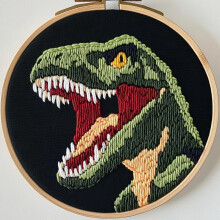 Baby Grøn Dinosaur Nålesæt – 20x20cm DIY