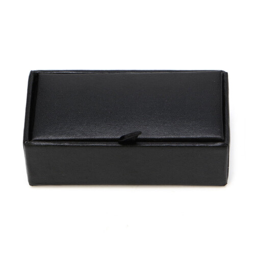 Bosca Cufflink Leathar Bréige le Líneáil Veilbhit – 1 phíosa
