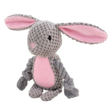 Piepend katoenen touw hondenspeeltje – 24 cm, gebitsreiniging &