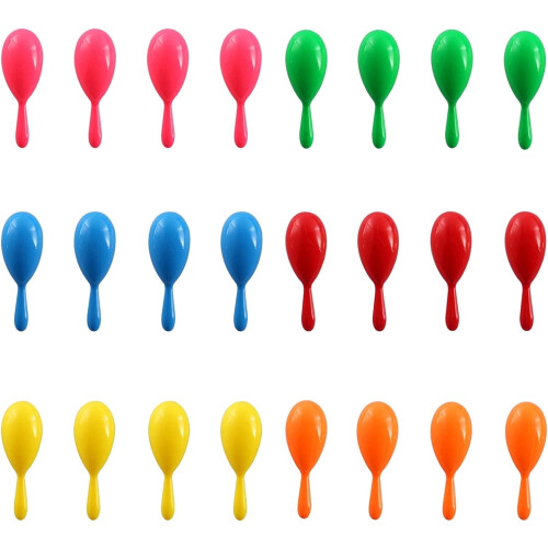Mini Neon Maracas lapsille 4 tuumaa 24 kpl