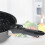 Removable Frying Pan Handle with Air Cooling Design, Bakelite Material, Black Colour for Secure Grip and Space Saving Storage 2