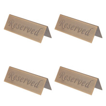 Tischreservierungsschildständer aus Edelstahl (4er-Pack)