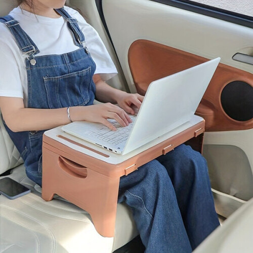 Folding Bedside Table with Storage, Space Saving Design for Bedroom, Dormitory or Office Use 2
