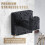 Adhesive Hooks Black Stainless Steel 4 Pack, Wall Mounted for Bathroom Kitchen 4
