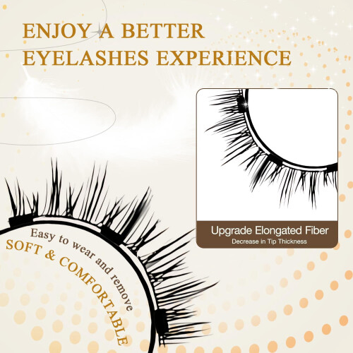 Magnetic Eyelashes Natural Look – 2 Pairs Reusable 2