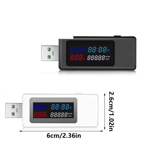 Μετρητής ισχύος USB Tester 195W με οθόνη πραγματικού χρόνου 2