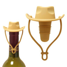 Bouchon de bouteille de vin en silicone réutilisable en forme de chapeau de cowboy