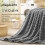 Soft Fluffy Blanket 150x200 cm Grey Lightweight for Bed Sofa Use 4