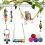 Conjunto de brinquedos de madeira para pássaros com balanço, rede e escada. 1