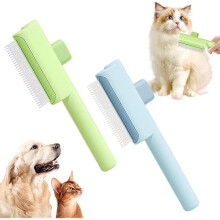 Pet Hair Removal Comb with Self-Cleaning, Flea & Massage