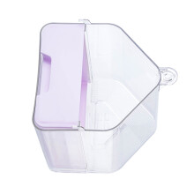 Vaschetta per uccelli trasparente per gabbia – Plastica, 14,8x15x15,5 cm