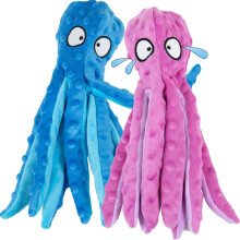 Juguetes para perros RUseeN con forma de pulpo (paquete de 2) – Sin relleno y con sonido