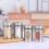 Stainless Steel Spice Jar Set, 3-Piece, 100 ml, Adjustable Shaker with Glass Jar 5