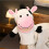 Marionnette à main vache, coton biologique doux, 23 cm 1
