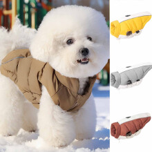 Chaleco acolchado y cálido para perros pequeños - Algodón grueso para invierno
