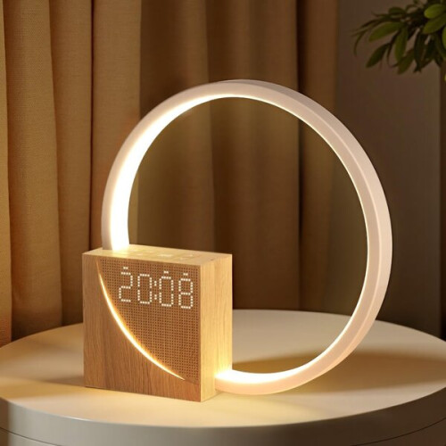 Bedside Lamp with USB Charging, Dimmable Light, Alarm Clock and Sleep Sounds 1