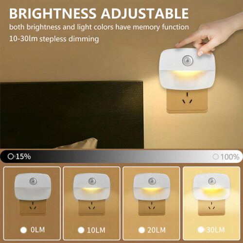 Night Light with Motion Sensor, Plug-in LED for Hallway, Bathroom, Stairs, Auto On/Off 2