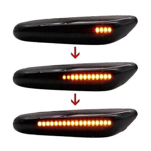 Luci indicatori direzione laterali a LED fumé ambra compatibili con BMW Serie 1 E81 E87 E82 E88, Serie 3 E90 E91 E92 E93 E46, X1 E84, X3 E83 2