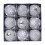 Staron Christmas tree ornaments silver 9 pcs 3.15 inch 1