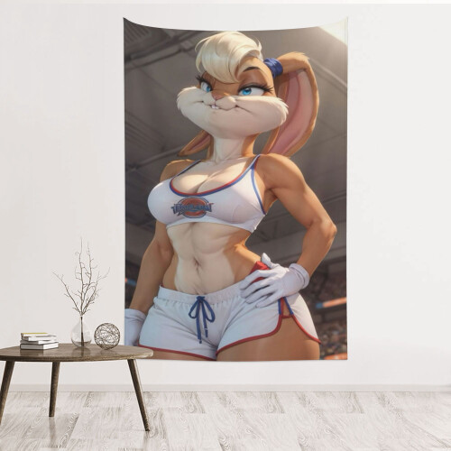 Lola Bunny Polyester Tapestry Wall Hanging