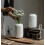 Ceramic Vase White Geometric 20cm Handmade for Home Decor Table Centrepiece 5