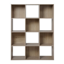 (Oak, 30cm) 12-Compartment Storage Shelf, 93 cm Wide - COMPO