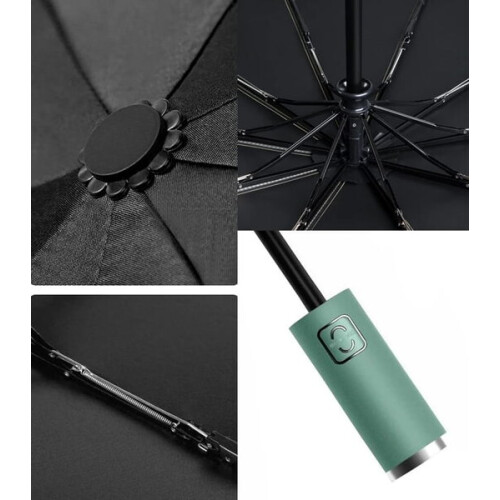 Folding Umbrella with UV Protection, Lightweight Carry Case and Handle Strap, 116 cm Dome 2