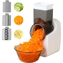 3 in 1 Electric Cheese Grater SS Handheld Fruit Vegetable Slicer Shredd