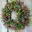 Ghirlanda artificiale per porta d'ingresso, 45 cm, primavera/estate 3