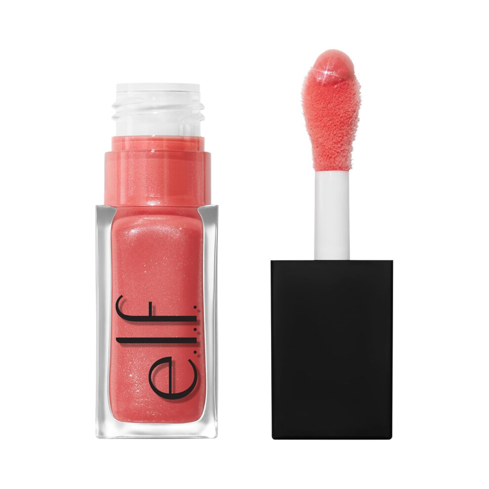E.l.f. Not,Specified Glow Reviver Plumping Lip Oil, Tinted Lip Plumper For A High-Shine, Plump Finish, Infused With Jojoba Oil, Vegan & Cruelty-Free, Papayarazzi