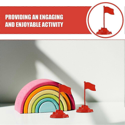 30Pcs Sand Table Red Flag Plastic Miniature Flag Figures Desktop Decor Model Toy 1