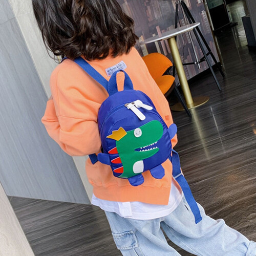 Kinder Dino Rucksack dunkelblau