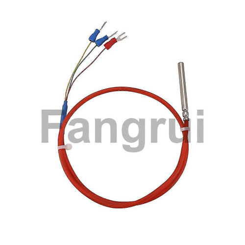 Pt100 Temperature Sensor Waterproof Three-Wire Resistance Thermosensor with Silicone Protective Cable for Industrial Scientific Use 1
