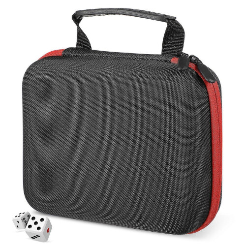 Dual Compartment Dice Organizer Bag Portable Zipper Dice Holder Board Game Accessory 2