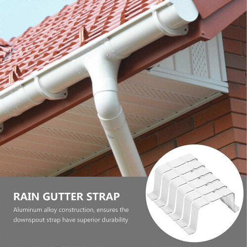 1 Set Aluminum Alloy Gutter Bracket Strap Downspout Extension Gutter Drainage Connector 1