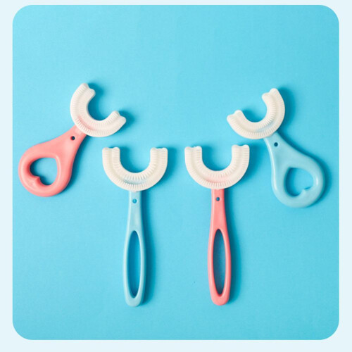 Baby Toothbrush Set U Shape Food Grade Rubber