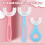 Toddler U Shaped Toothbrush 2 Pack Soft Rubber 4