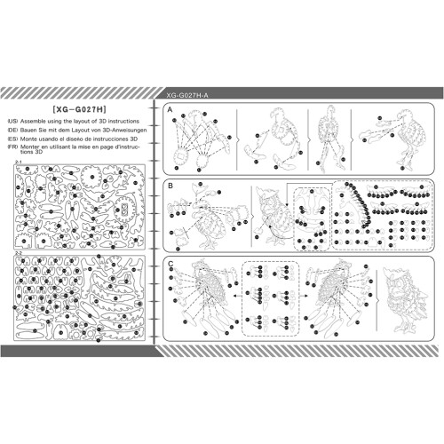 Wooden Owl Jigsaw Model Puzzle 2