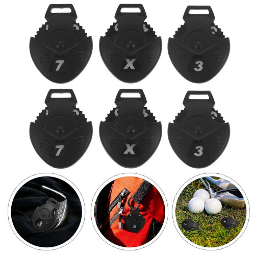 6 Pcs Interchangeable Large Number Tags for Golf Club Head Covers, Fits Drivers 2