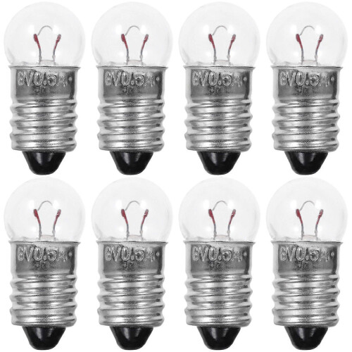 50PCS 6V E10 Round Tiny Light Bulbs with Socket for Science Experiment Use 2