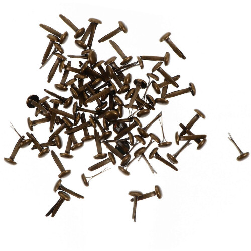 200Pcs Solid Color Mini Metal Brads for Scrapbooking DIY Craft Handmade Brads