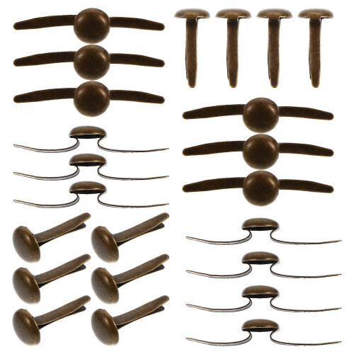 200Pcs Solid Color Mini Metal Brads for Scrapbooking DIY Craft Handmade Brads 2