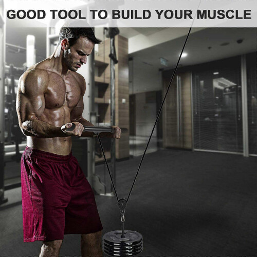 Gym Weight Lifting Loading Pin Pulley Cable System Attachment Dumbbell Rack 2